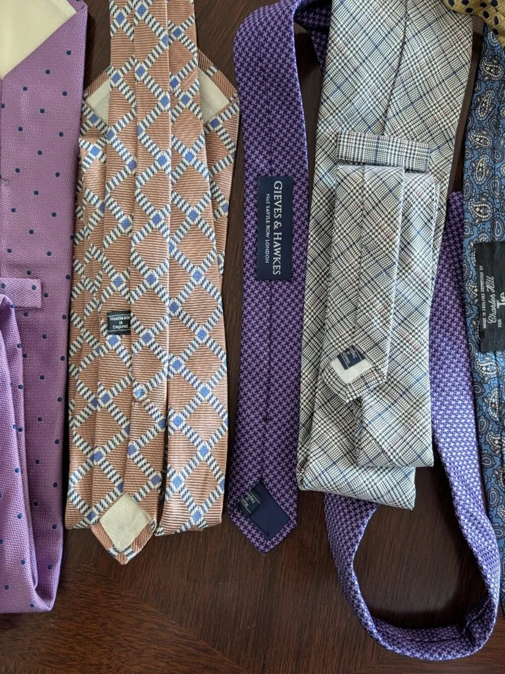 Handmade England Ties Gieves Hawkes Charles Hill Hilditch Key Seaward Stearn